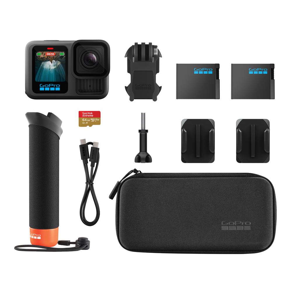 Pacote da câmera esportiva GoPro HERO13 Black + acessórios