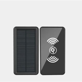 HDME Carregador Solar Portátil com Sensor de Indução Sem Fio, Bateria Externa, Preto, 100000 mAh, Power Bank