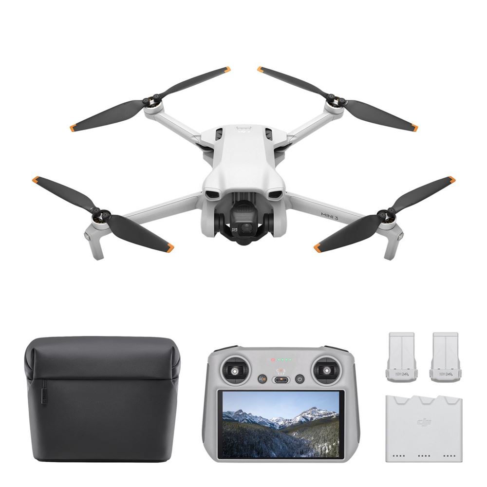 Drone DJI Mini 3 Fly More Combo com Controle Remoto Inteligente, Cinza