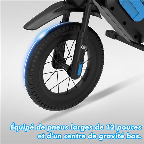 Patinete elétrico EVERCROSS TECH EV05M para crianças de 3 a 12 anos, 150 W, 16 km/h, 2 velocidades, pneus de 12", azul, ideal para presente. – Image 2