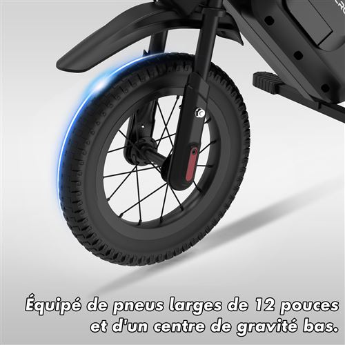 Patinete elétrico EVERCROSS TECH EV05M para crianças de 3 a 12 anos, 150 W, 16 km/h, 2 velocidades, pneus de 12", azul, ideal para presente. – Image 5