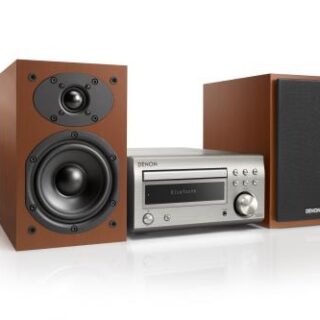 Denon D-M41 DAB Bluetooth Micro System Prata e Madeira