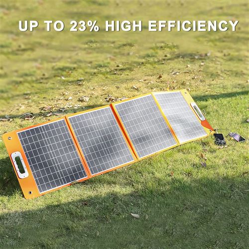 Painel solar dobrável de 18V 100W, carregador solar portátil com saída CC USB-C
