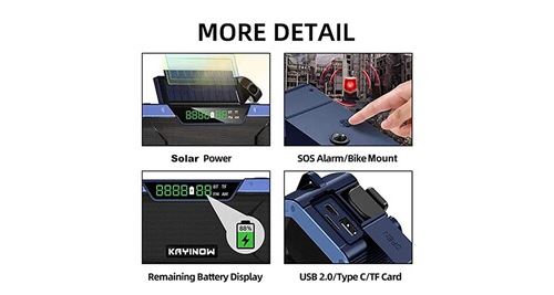 Rádio de emergência portátil, à prova d'água, com energia solar, acionamento manual, visor LED e alarme SOS. – Image 3