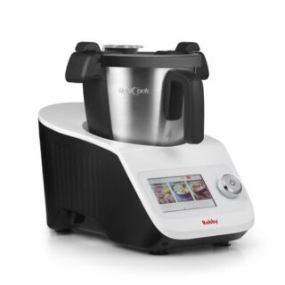 Robô de cozinha multifuncional Robby Robicook com balança integrada e tela sensível ao toque.