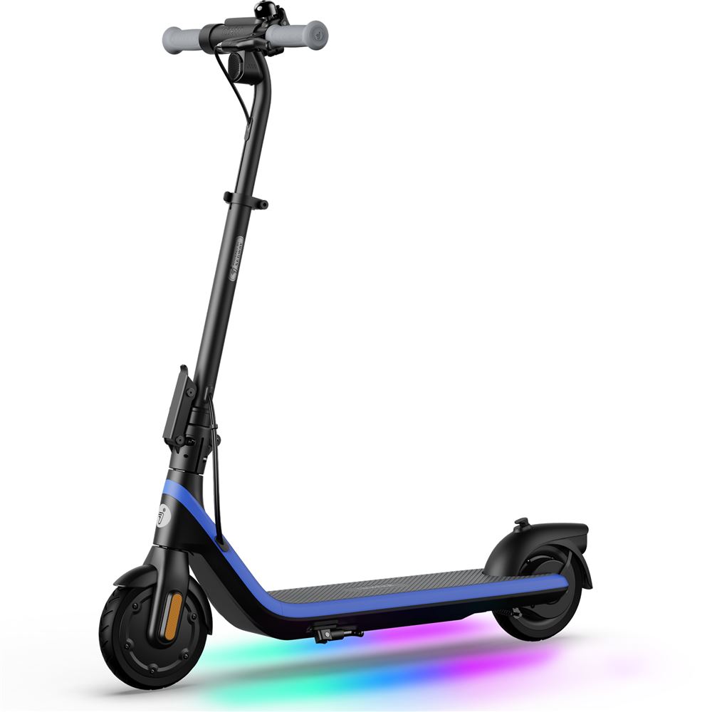 Patinete elétrico infantil Ninebot C2 Pro, azul e preto, da Segway.