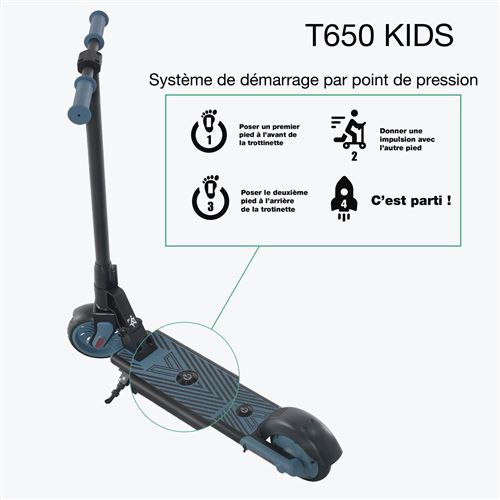 Patinete elétrico infantil Wispeed T650 de 150 W, azul e preto. – Image 4