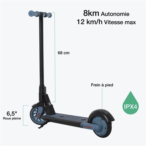 Patinete elétrico infantil Wispeed T650 de 150 W, azul e preto. – Image 3