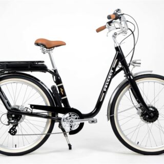 Bicicleta elétrica Peugeot YQU5A84602, 250 W, Black Edition, tamanho M-L, preta